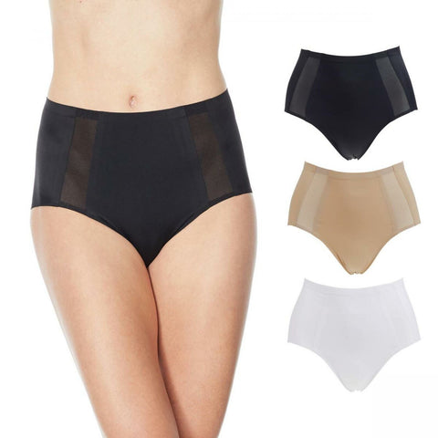 Rhonda Shear Women's 3 Pack Mesh Detail Brief Panties