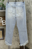 DG2 by Diane Gilman Women's Tall Embellished Fringe Hem Cropped Jeans