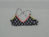 Xhilaration Womens Embroidered Bralette Bikini Swim Top Black XS