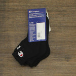 Champion Women's Ankle Socks C Logo 6-pairs Black 9-11 (shoe Size 5-9)