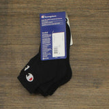 Champion Women's Ankle Socks C Logo 6-pairs Black 9-11 (shoe Size 5-9)