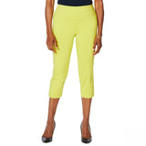 Nina Leonard Women's Pull On Scallop Hem Cropped Pants