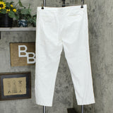 Nautica Women's Tencel Ankle Pants Ivory 12