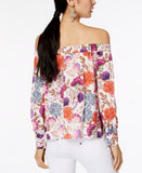 NWT INC I.N.C. Petite Printed Off-The-Shoulder Top. 100041006P PP