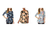 NWT DG2 By Diane Gilman Womens Printed Swing Top. 703308 Small Medium