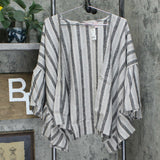 Laurie Felt Women's Flutter Sleeve Open Front Kimono Top