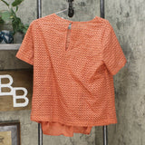 A New Day Women's Eyelet Blouse With Cami Lining Coral XL