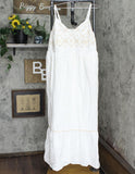 Ava & Viv Women's Plus Size Sleeveless Embroidered Bodice Dress 79ZYE White X