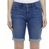DKNY Jeans Women's Roll Cuff Denim Bermuda Shorts