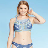 Xhilaration Women's Square Neck High Neck Bikini Top