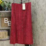 LaBellum by Hillary Scott Women's Plus Size Snap Front Midi Skirt