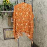 Knox Rose Women's Floral Print Short Sleeve Kimono Jacket