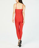Material Girl Women's Lace-Up Fitted Jumpsuit