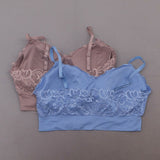 Rhonda Shear Plus Size 2 Pack Lace Leisure Bras With Removable Pads