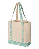 Hyp Sportswear Cotton Canvas Beach Tote Bag with Contrast Handles