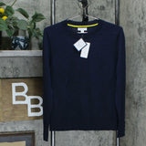 Charter Club Merino Wool Blend Crew Neck Button Sleeve Sweater