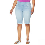 DG2 by Diane Gilman Women's Plus Size Classic Stretch Pull On Bermuda Shorts
