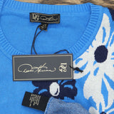 DG2 by Diane Gilman Women's Daisy Floral Short Sleeve Sweater