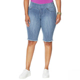 DG2 by Diane Gilman Women's Plus Size Classic Stretch Pull-On Bermuda Shorts