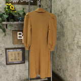 Who What Wear Women's Puff Long Sleeve High Neck Sweater Dress