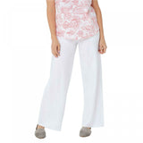 Denim & Co. Women's Pull-On Wide Leg Beach Pants White XL