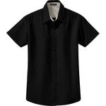 ZUZIFY Women's Short Sleeve Easy Care Soil Resistant Shirt. JQ0256