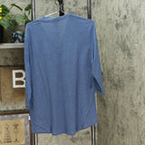 Orvis Women's 3/4 Sleeve V-Neck Linen Blend T-Shirt