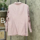 DG2 by Diane Gilman Women's Embroidered Gabardine Blazer Jacket