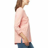 Gloria Vanderbilt Women's Roll Tab Knit Henley Top