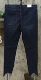 Skinnygirl Women's Mid Rise Sharkbite Hem Skinny Jeans