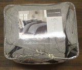 Madison Park Boone Microsuede 7- Piece King Comforter Set Gray / Black