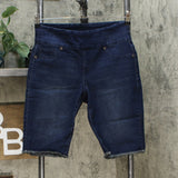 DG2 by Diane Gilman Classic Stretch Pull On Bermuda Shorts Indigo Petite Medium