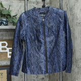 NWT H By Halston Women's Snake Printed Faux Leather Jacket. A368033 14
