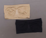 Rhonda Shear 2 Pack Seamless Underwire Bandeau Bra Black/ Nude Small