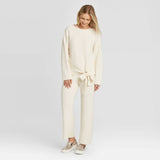 A New Day Women's Mid Rise Wide Leg Ankle Length Sweater Pants