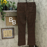 DG2 by Diane Gilman Pull On Stretch Ponte Boot Cut Pants Espresso Large