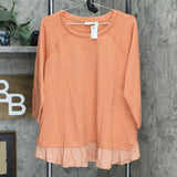 LOGO by Lori Goldstein French Terry Lounge Top With Raglan Sleeves