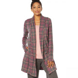 Soft & Cozy Women's Brushed Jersey Knit Wrap With Shirred Back Purple Medium