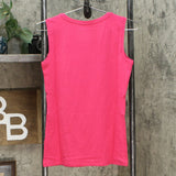 Lemon Way 2 Pack Women's Scoop Cotton Blend Tank Tops Blue/ Pink XS
