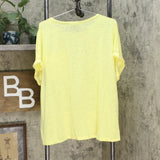 DG2 by Diane Gilman Women's Slub Burnout Pocket T-Shirt