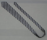 Versa Geometric Striped Necktie Vintage Tie Black Silver