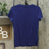 Isaac Mizrahi Live! Essentials Women's Pima V Neck T-Shirt Royal Navy Small