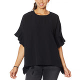 DG2 by Diane Gilman Women's Pleated Poncho Blouse