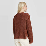 A New Day Women's Symmetrical Rib Knit V-Neck Pullover Sweater