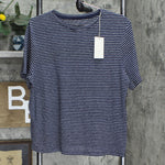 A New Day Women's Striped Short Sleeve Linen T-Shirt K8ZZ0W