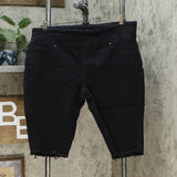 DG2 by Diane Gilman Pull On Bermuda Shorts Black Plus 1X