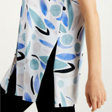 Alfani Women's Sleeveless Button Up Print Tunic Blouse