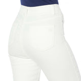 DG2 by Diane Gilman Women's Embroidered Pull-On Exposed Buttons Jeans