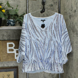Alfani Plus Size V-Neck Velvet Sequin Dolman Sleeve Top