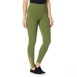 G By Giuliana Leggings With Zipper Hems. 729462 Olive Green XS